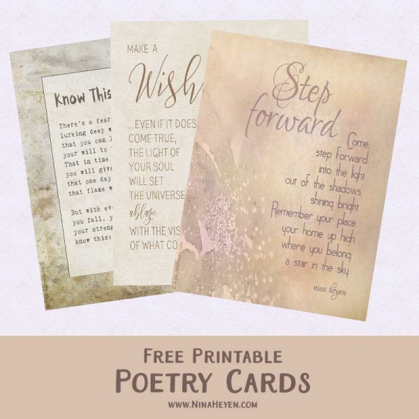 Free poetry cards to print & share